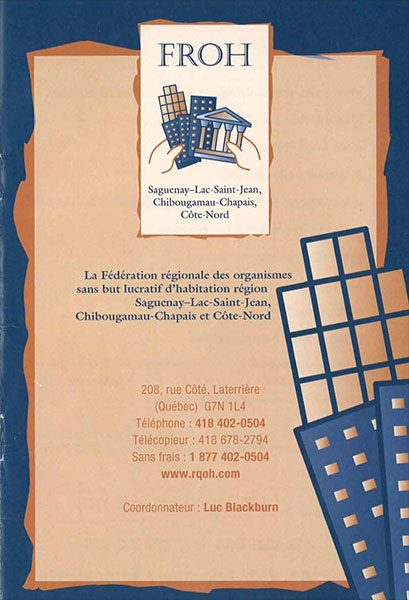 Guide de la Fédération régionale des OSBL d’habitation du Saguenay, Lac St-Jean, Chibougamau, Chapais et Côte-Nord